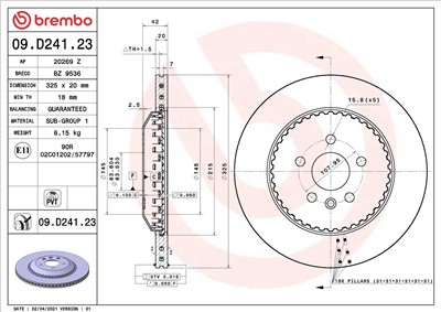 BREMBO 09.D241.23 EAN: 8020584315989.