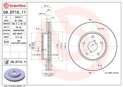 BREMBO 09.D710.11 EAN: 8020584236376.