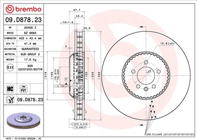 BREMBO 09.D878.23 EAN: 8020584321614.