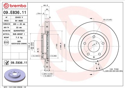 BREMBO 09.E836.11 EAN: 8020584323342.
