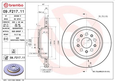 BREMBO 09.F217.11 EAN: 8020584326619.