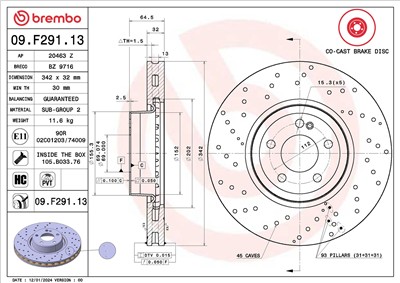 BREMBO 09.F291.13