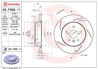 BREMBO 09.F369.11 EAN: 8020584341827.
