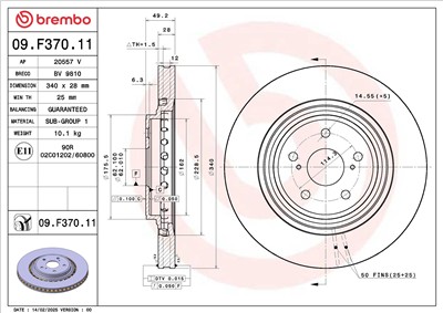 BREMBO 09.F370.11 EAN: 8020584341841.