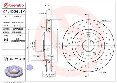 BREMBO 09.N234.1X EAN: 8020584327852.