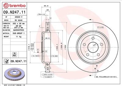 BREMBO 09.N247.11 EAN: 8020584232354.