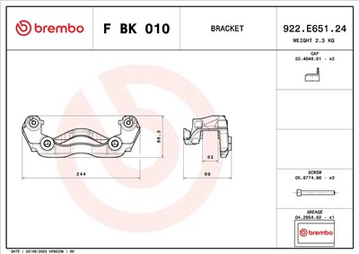 BREMBO F BK 010 EAN: 8020584549025.