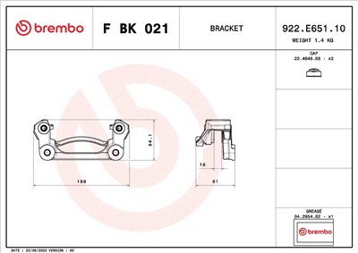 BREMBO F BK 021 EAN: 8020584549131.