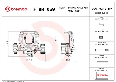 BREMBO F BR 069 EAN: 8020584548769.