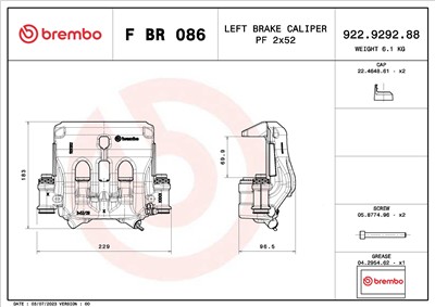 BREMBO F BR 086 EAN: 8020584548943.