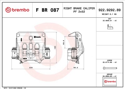 BREMBO F BR 087 EAN: 8020584548950.