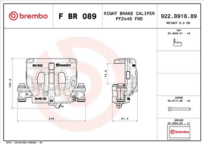 BREMBO F BR 089 EAN: 8020584549018.