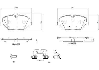 BREMBO P 06 121 Číslo výrobce: 26695. EAN: 8020584132302.