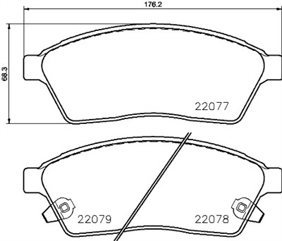 BREMBO P 09 009 Číslo výrobce: 22077. EAN: 8020584083840.