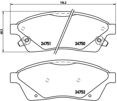 BREMBO P 09 010 Číslo výrobce: 24751. EAN: 8020584102794.