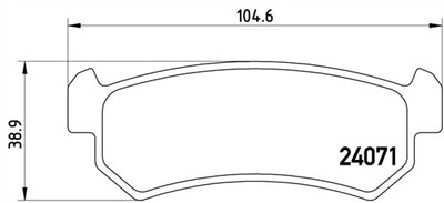 BREMBO P 10 001 Číslo výrobce: 24071. EAN: 8020584059388.