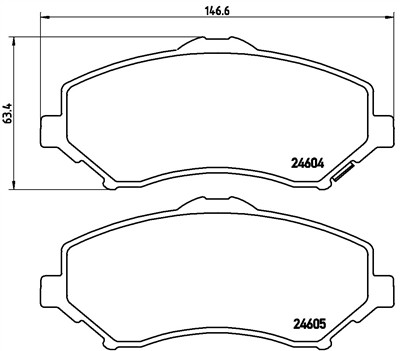 BREMBO P 11 025 Číslo výrobce: 24604. EAN: 8020584090466.