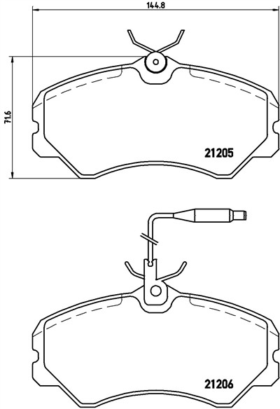 BREMBO P 23 023 Číslo výrobce: 21205. EAN: 8020584050934.