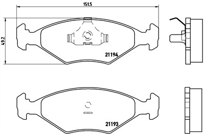 BREMBO P 23 040 Číslo výrobce: 21193. EAN: 8020584051108.