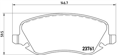 BREMBO P 23 088 Číslo výrobce: 23761. EAN: 8020584051580.
