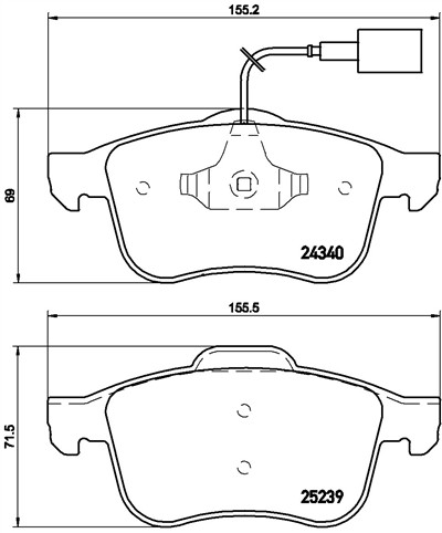 BREMBO P 23 132 Číslo výrobce: 24340. EAN: 8020584102930.