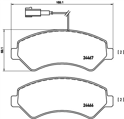 BREMBO P 23 136G Číslo výrobce: 24466. EAN: 8020584125342.