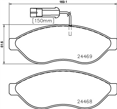 BREMBO P 23 143 Číslo výrobce: 24468. EAN: 8020584108826.
