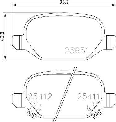 BREMBO P 23 151 Číslo výrobce: 25411. EAN: 8020584109748.