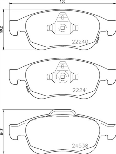 BREMBO P 23 165X Číslo výrobce: 22240. EAN: 8020584121504.