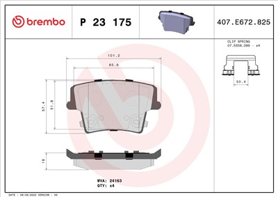 BREMBO P 23 175 Číslo výrobce: 24163. EAN: 8020584084564.