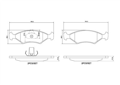 BREMBO P 24 043 Číslo výrobce: 23103. EAN: 8020584052150.