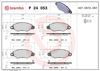 BREMBO P 24 053 EAN: 8020584052259.