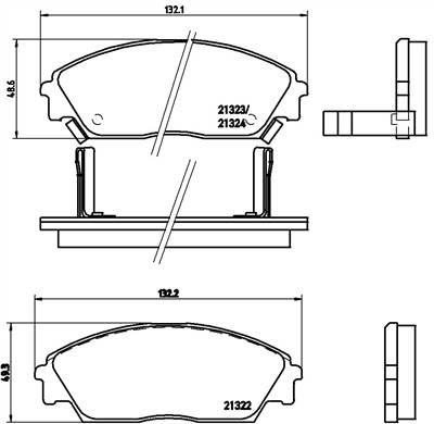 BREMBO P 28 016 Číslo výrobce: 21322. EAN: 8020584052501.