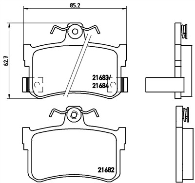 BREMBO P 28 027 Číslo výrobce: 21682. EAN: 8020584052617.