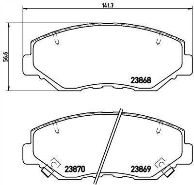 BREMBO P 28 035X Číslo výrobce: 23868. EAN: 8020584121559.