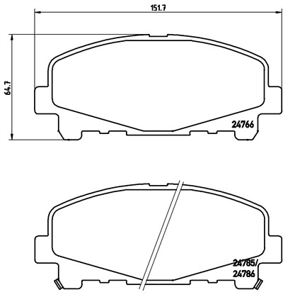 BREMBO P 28 043 Číslo výrobce: 24766. EAN: 8020584060568.
