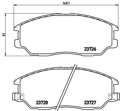 BREMBO P 30 028 Číslo výrobce: 23726. EAN: 8020584060667.