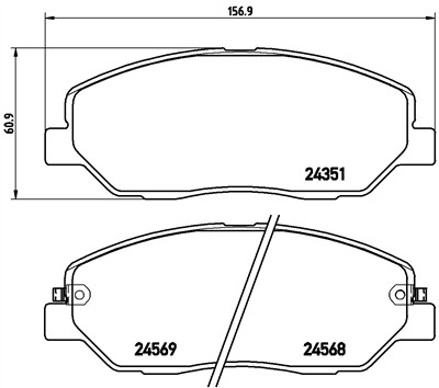 BREMBO P 30 036 Číslo výrobce: 24351. EAN: 8020584060742.