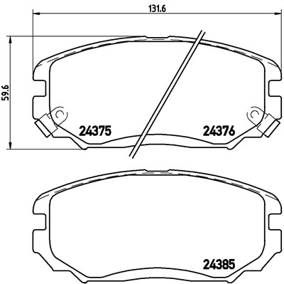 BREMBO P 30 038 Číslo výrobce: 24375. EAN: 8020584060766.