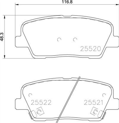 BREMBO P 30 104 Číslo výrobce: 25520. EAN: 8020584115046.