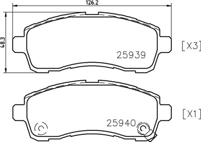 BREMBO P 49 057 Číslo výrobce: 25939. EAN: 8020584087169.