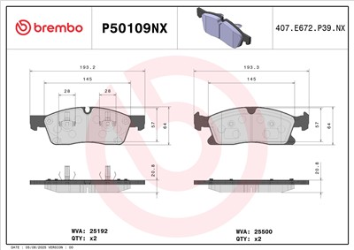 BREMBO P50109NX EAN: 8020584130865.