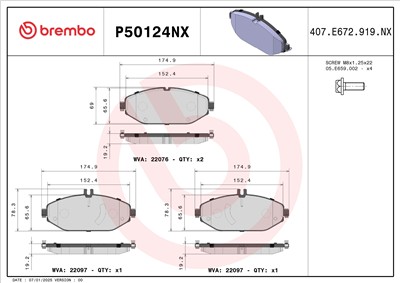 BREMBO P50124NX EAN: 8020584131466.