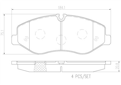BREMBO P 50 129G Číslo výrobce: 22062. EAN: 8020584125007.