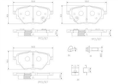 BREMBO P 51 001 Číslo výrobce: D2112 9346. EAN: 8020584121054.