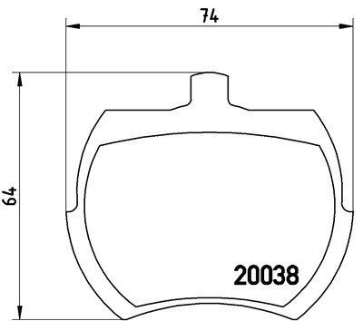BREMBO P 52 002 Číslo výrobce: 20038. EAN: 8020584054321.