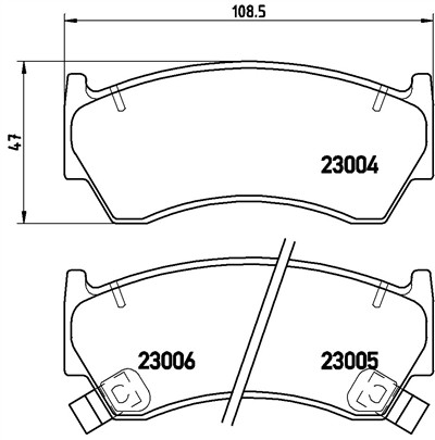 BREMBO P 56 033 Číslo výrobce: 23004. EAN: 8020584055137.