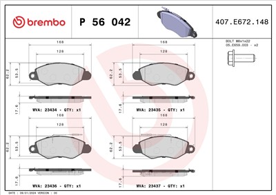 BREMBO P 56 042 EAN: 8020584055229.