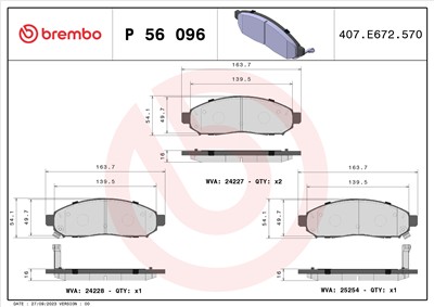 BREMBO P 56 096 Číslo výrobce: 24228. EAN: 8020584110768.