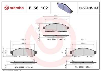 BREMBO P 56 102 Číslo výrobce: 25087. EAN: 8020584080085.